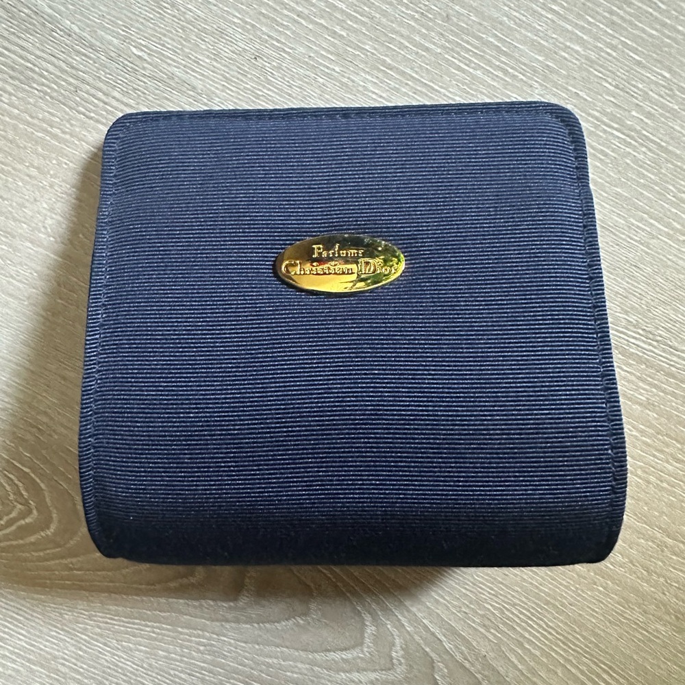 Authentic Christian Dior Parfums Trousse de Toilette Clutch Bag Nylon Navy Blue